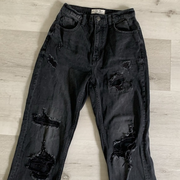 Free people we the free x CRVY straight shooter jeans size 27 black‎ Wash gray - Picture 11 of 16